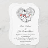 Mooie romantische bruiloft kaart (Voorkant / Achterkant)