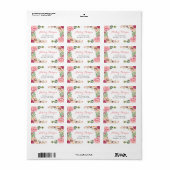 Mooie Romantische Chic Floral Flowers Etiket (Full Sheet)
