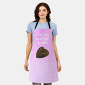 Mooie Romantische Chocolade Hart Schort (Gedragen)