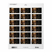 Mooie Romantische Donkere Wereld Floral Etiket (Full Sheet)