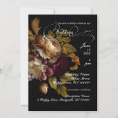 Mooie Romantische Donkere Wereld Floral Kaart (Achterkant)