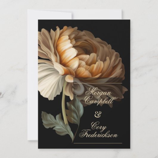 Mooie Romantische Donkere Wereld Geschilderde Bloe Kaart (Voorkant)