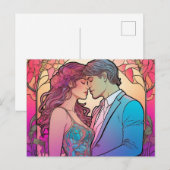 Mooie romantische koppels briefkaart (Voorkant / Achterkant)