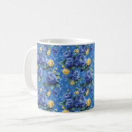 Mooie Romantische Lente Blauwe Meisjesachtige Bloe Koffiemok