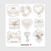 Mooie Romantische Liebesbrieven Rozen Sticker (Vel)