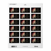 Mooie Romantische oude wereld met roze bloem Etiket (Full Sheet)