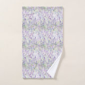 Mooie Romantische Paarse Bloemen Bad Handdoek (Handdoek)