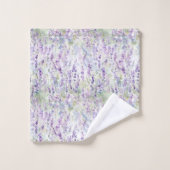Mooie Romantische Paarse Bloemen Bad Handdoek (Wasdoekje)