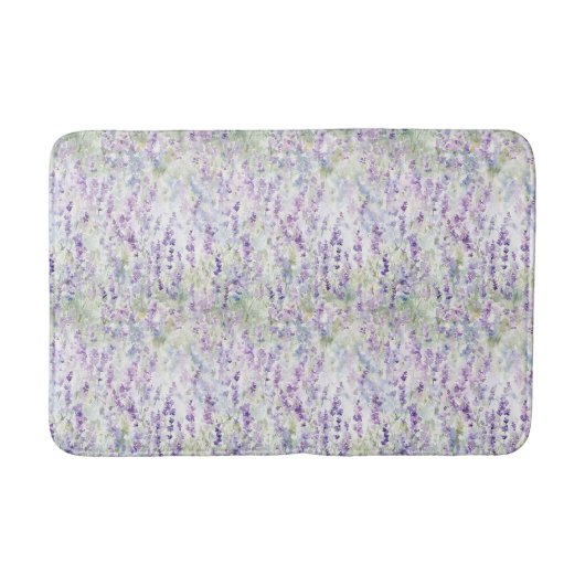 Mooie Romantische Paarse Bloemen   Badmat (Voorkant)
