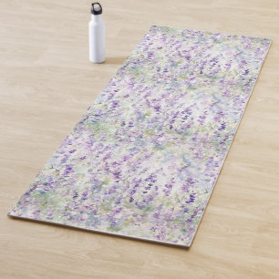 Mooie Romantische Paarse Bloemen Yogamat