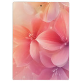 Mooie romantische roze bloem klembord (Achterkant)