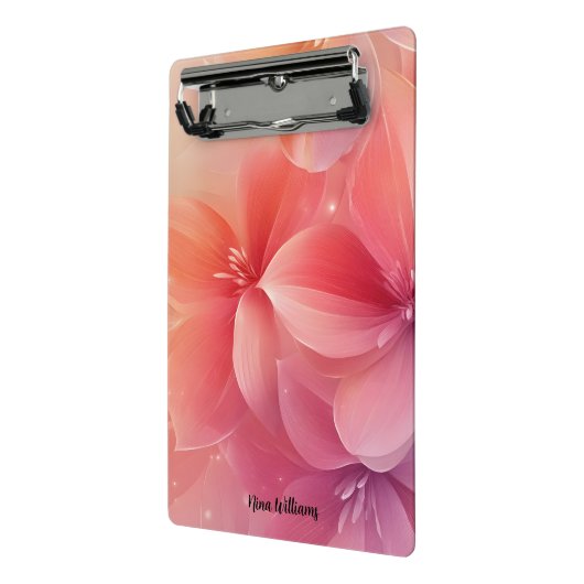 Mooie romantische roze bloem mini klembord (Angled2)