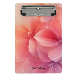 Mooie romantische roze bloem mini klembord