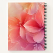 Mooie romantische roze bloem notitieboek (Achterkant)