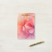 Mooie romantische roze bloem post-it® notes (Op bureau)