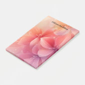 Mooie romantische roze bloem post-it® notes (Schuin)