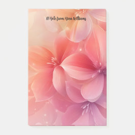 Mooie romantische roze bloem post-it® notes