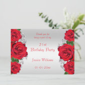 Mooie Romantische rozen van afgelopen dag Bedankkaart (Staand voorkant)