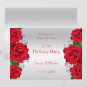 Mooie Romantische rozen van afgelopen dag Bedankkaart (Voorkant / Achterkant)