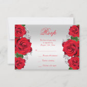 Mooie Romantische rozen van afgelopen dag RSVP Kaartje (Voorkant)