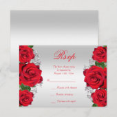 Mooie Romantische rozen van afgelopen dag RSVP Kaartje (Voorkant / Achterkant)