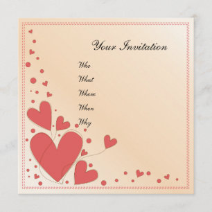 Mooie romantische uitnodiging