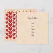 Mooie romantische uitnodiging (Voorkant / Achterkant)