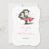 Mooie romantische uitnodiging voor een bruiloft (Voorkant)