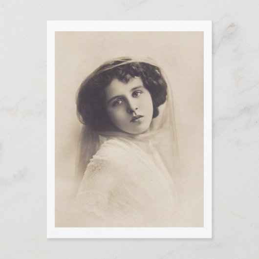 Mooie romantische vrouw briefkaart (Voorkant)