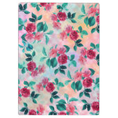 Mooie romantische waterverf rozen floreel patroon klembord (Achterkant)