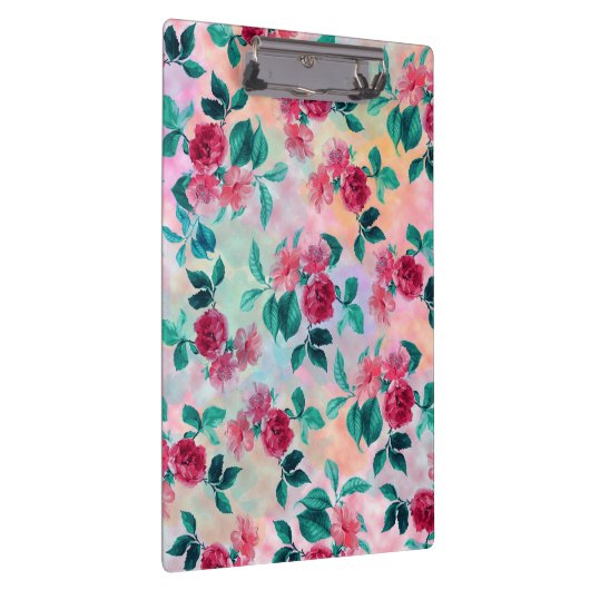 Mooie romantische waterverf rozen floreel patroon klembord (Rechts)