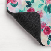 Mooie romantische waterverf rozen floreel patroon muismat (Hoek)