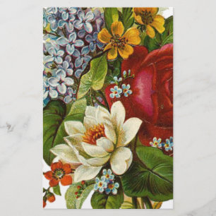 Mooie Romantische zomerkamp met Red Rose Briefpapier