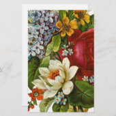 Mooie Romantische zomerkamp met Red Rose Briefpapier (Voorkant / Achterkant)