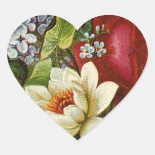 Mooie Romantische zomerkamp met Red Rose Hart Sticker