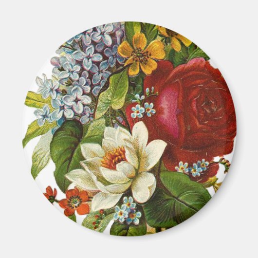 Mooie Romantische zomerkamp met Red Rose Magneet (Voorkant)