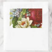 Mooie Romantische zomerkamp met Red Rose Rechthoekige Sticker (Tas)