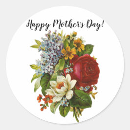 Mooie Romantische zomerkamp met Red Rose Ronde Sticker