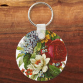 Mooie Romantische zomerkamp met Red Rose Sleutelhanger (Voorkant)