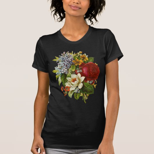 Mooie Romantische zomerkamp met Red Rose T-shirt (Voorkant)