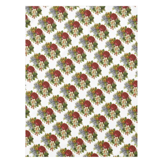 Mooie Romantische zomerkamp met Red Rose Tafelkleed (Voorkant)