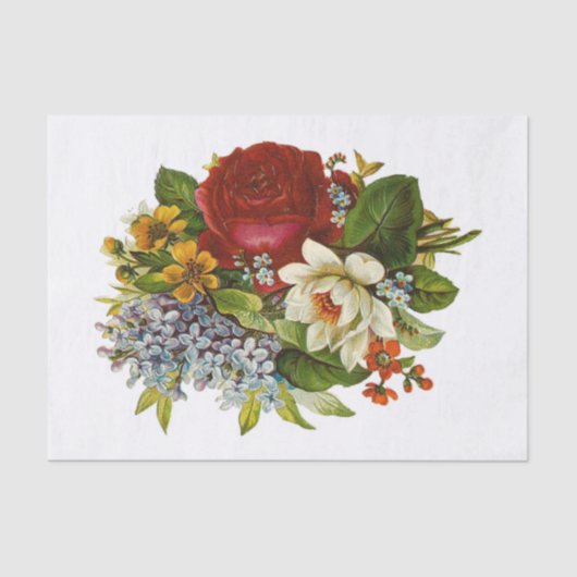 Mooie Romantische zomerkamp met Red Rose Tissuepapier (Voorkant)