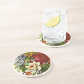 Mooie Romantische zomerkamp met Red Rose Zandsteen Onderzetter (Zijkant)