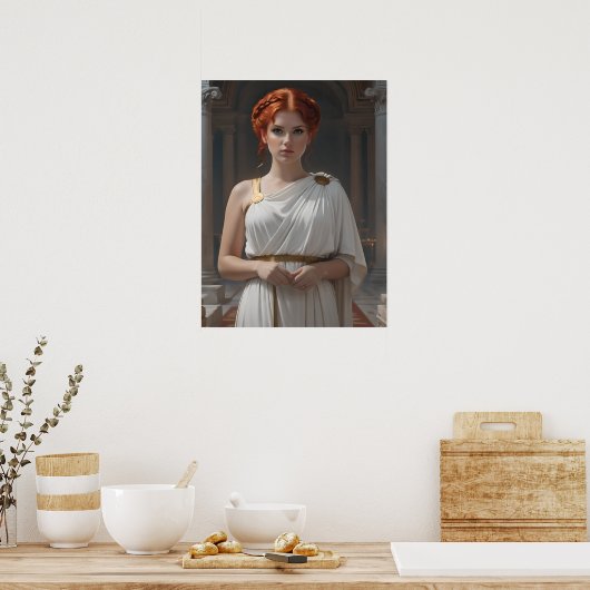 Mooie Romeinse vrouw Poster (Keuken)