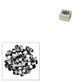 Mooie ronde hydrangea bloesem, flesisch rubberstempel (Gestempeld)