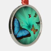 Mooie rondvliegreis metalen ornament (Rechts)