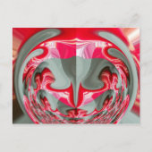 Mooie Rood as grijs geometrisch motief ART design Briefkaart (Voorkant)