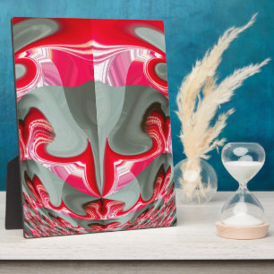 Mooie Rood as grijs geometrisch motief ART design Fotoplaat