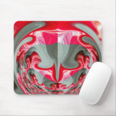 Mooie Rood as grijs geometrisch motief ART design Muismat (Met muis)