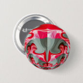 Mooie Rood as grijs geometrisch motief ART design Ronde Button 5,7 Cm (Voorkant /achterkant)
